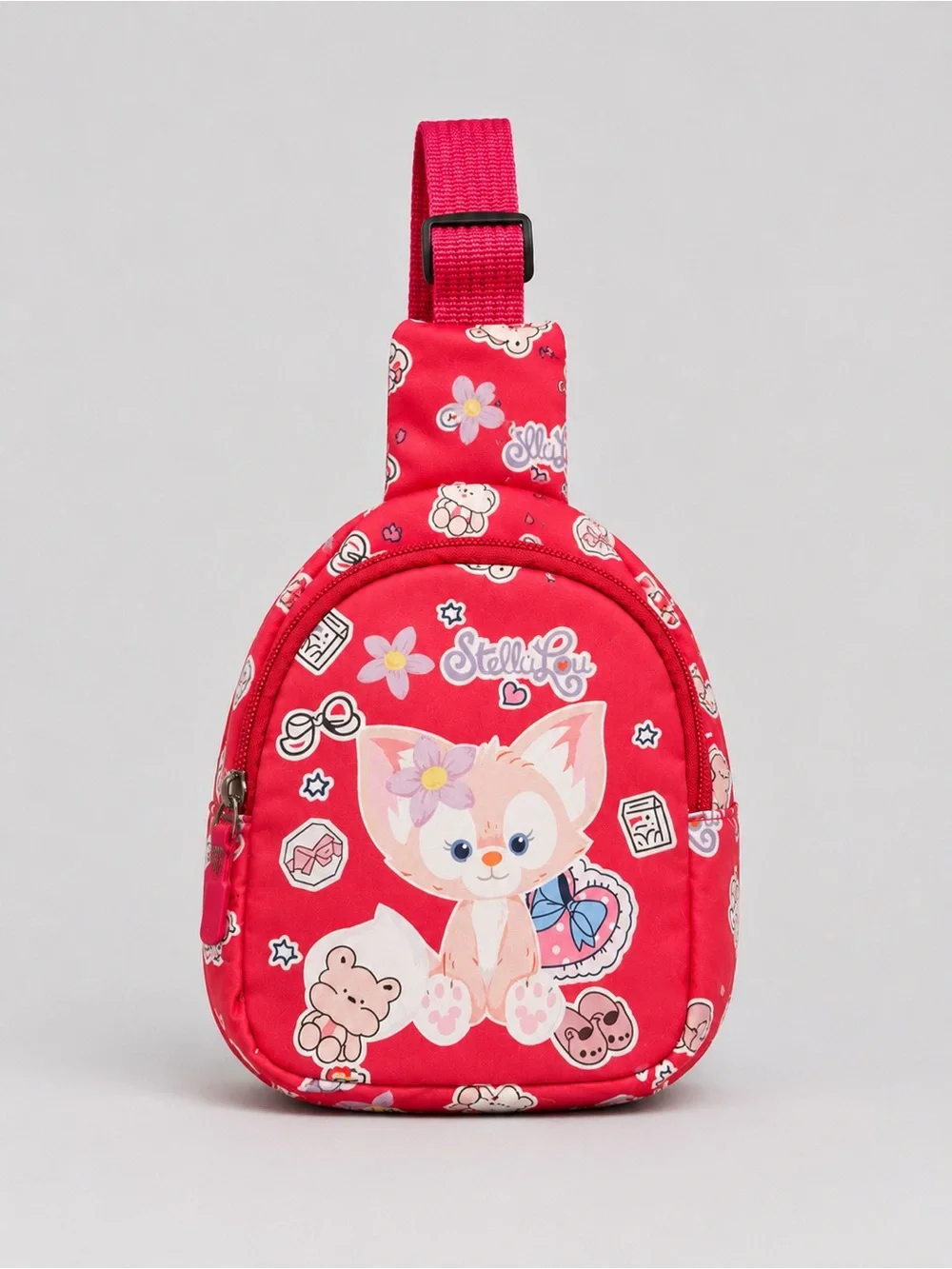 Stellalou Red Mini Backpack Purse with Adjustable Strap & Cute Cat Print